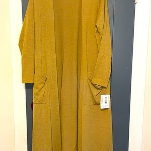 Gold Lularoe Sarah duster, NWT XL
